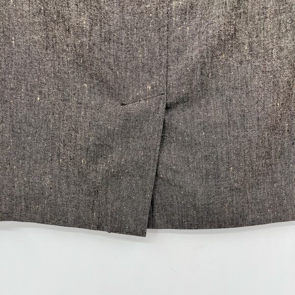 Trina Turk Straight Pencil Skirt Wool & Silk Blend Lined Zip Brown Gray Grey 12 - Picture 8 of 11
